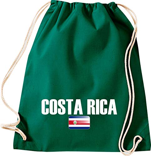 Turn Bolsa Costa Rica País Países Fútbol, color gruen, tamaño 37 cm x 46 cm