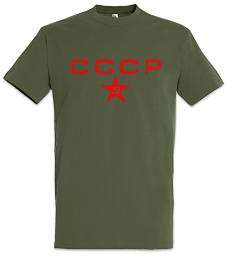 Urban Backwoods Red CCCP Star Camiseta De Hombre T-Shirt Marrón Talla 2XL