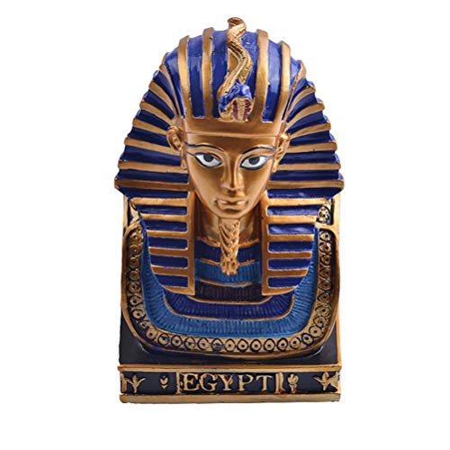 Vosarea Antiguo faraón egipcio escultura tutankamón estatuilla pequeña cabeza busto estatua de resina decoración del hogar artesanía