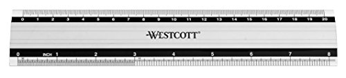Westcott E-10190 00 - Regla de aluminio, 20 cm