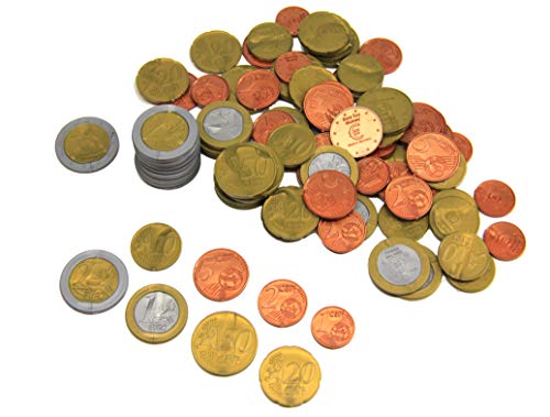 WISSNER aktiv lernen-160 EURO Rechengeld Münzen Monedas de 160 euros-RE-Plastic, multicolor (080610.160) , color/modelo surtido