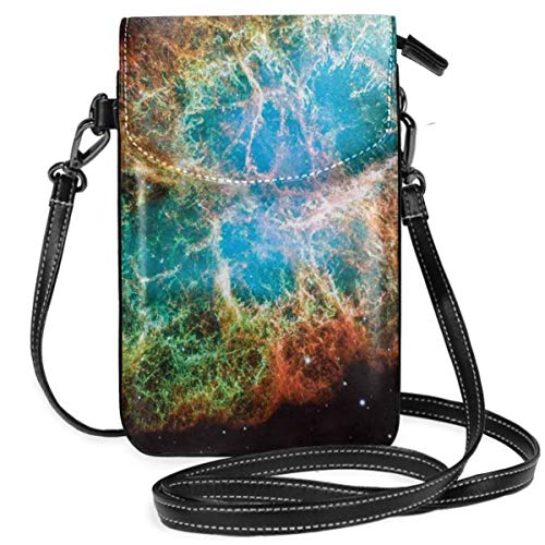 Women Small Cell Phone Purse Crossbody,Image Of Crab Nebula In Early Age Clean Version Of Original Space Print