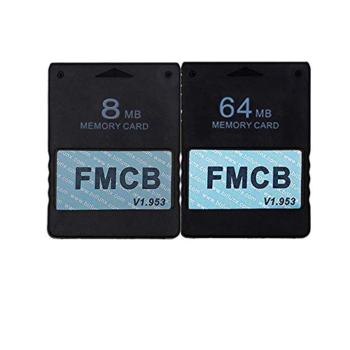 WOVELOT Tarjeta de Memoria 1.953 de 8 MB y Tarjeta de Memoria de 64 MB para 2, Tarjeta de Memoria FMCB para