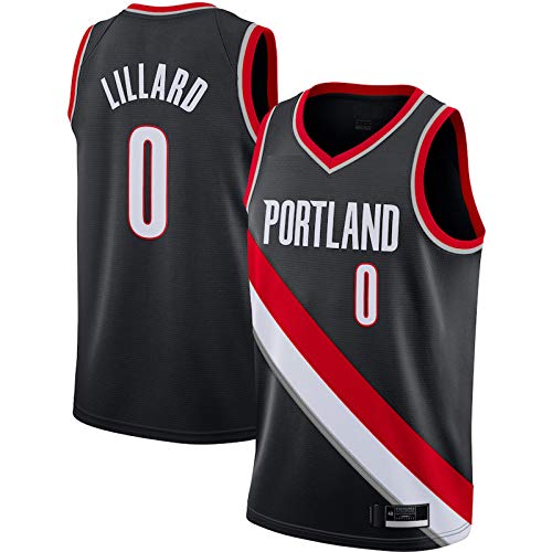 WTPB Camiseta de baloncesto de Damian negra Lillard Blazers temporada 2020/21 Portland Swingman Trail Jersey NO.0 Icon Edition tela transpirable Baloncesto Hombres
