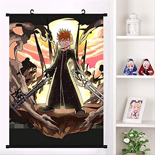 WUJIJILI Anime Pinturas Colgantes Kingdom Hearts Wall Hanging Poster Otaku Home Art Decor 20X30cm I