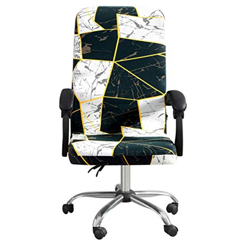 WZL 2 fundas elásticas impermeables para silla de oficina, antisuciedad, elásticas, giratorias, elásticas, extraíbles, S/M/L, Style2-F, M 57-65 cm