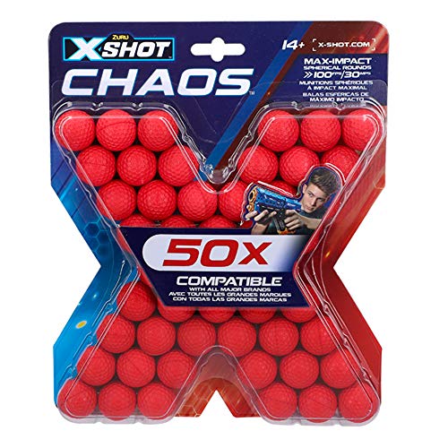 X-Shot - Pack 50 pelotas munición X-Shot Chaos (46275)