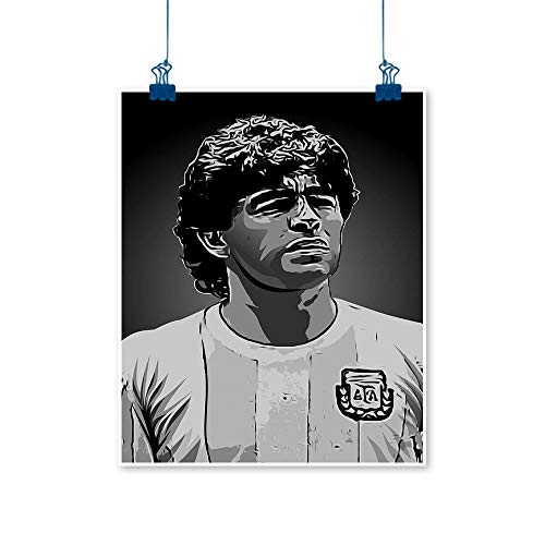 Xlcsomf Diego Armando Maradona - Cuadro decorativo para pared, diseño de jugador de fútbol Diego Armando Maradona como regalo, sin marco, 40,6 x 60,9 cm