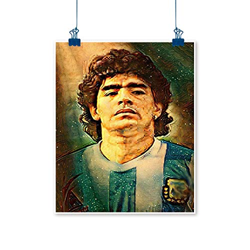 Xlcsomf Diego Armando Maradona - Lienzo decorativo para pared, diseño de jugador de fútbol Diego Armando Maradona