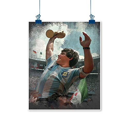 Xlcsomf Diego Armando Maradona - Lienzo decorativo para pared, diseño de jugador de fútbol Diego Maradona y gran regalo sin marco, 40,6 x 60,9 cm