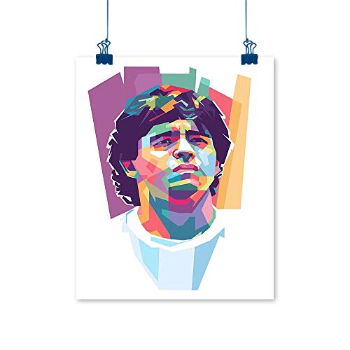 Xlcsomf Diego Armando Maradona - Pintura al óleo para el hogar, dormitorio, decoración de pared, Diego Maradona en arte pop art, para sala de estar, sin marco, 40,6 x 60,9 cm