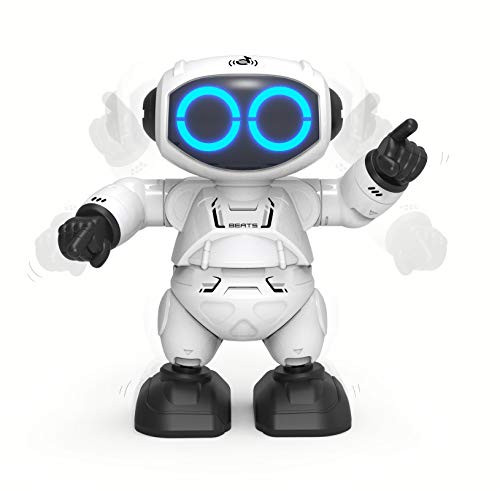 YCOO - Robot Bailarín con Efectos Sonoros y Luminosos - Toca Su Cabeza y Empieza a Bailar - Robot Juguete Niño - 18,5 cm - A Partir de 3 años (88587)