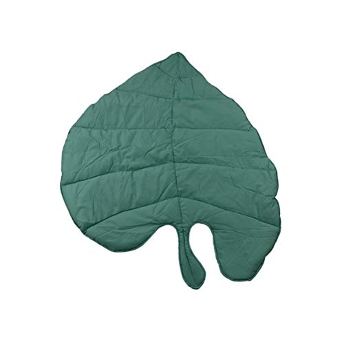 YeahiBaby - Manta para bebé con forma de corazón, diseño de hojas, color verde