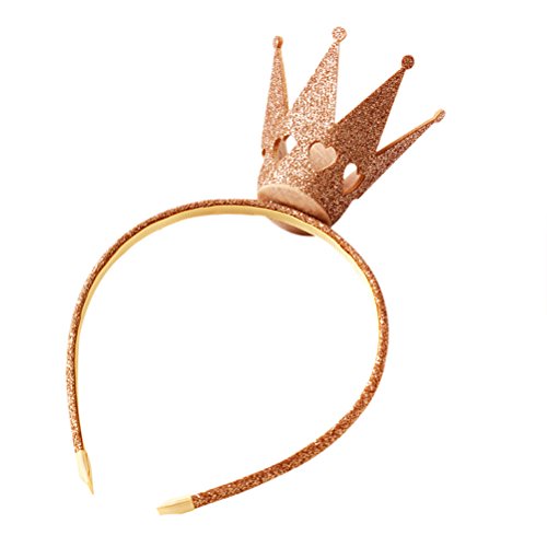 Yeahibaby Precioso Diadema Corona Hair Hoop Niños Hairband Tocado Accesorios para el Cabello para la Decoración del Partido (Oro)