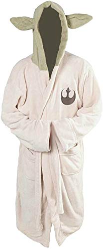 Yo-da Jedi - Albornoz de forro polar con capucha para disfraz de cosplay (talla adulta)
