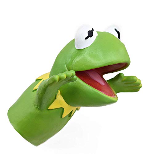 Yolococa Marioneta de Mano de Kermit Rana Cabeza de Animal Realista de Goma Suave Regalos Juguetes para Niños