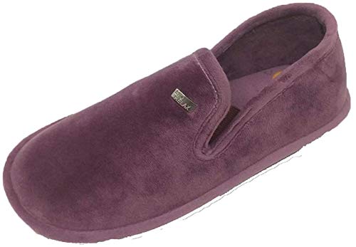 Zapatilla de Estar por casa/Biorelax/Mujer/Cerrada de Talón/Empeine Suapel/Suela de Goma Antideslizante/con Cámara de Aire/Color Malva/Talla 39