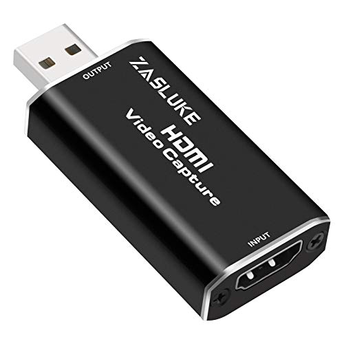 ZasLuke Tarjeta de captura de vídeo USB 2.0 1080P para videojuegos, HDMI a USB, grabación de alta definición, grabación en directo, imágenes médicas