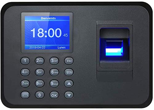 2.4" TFT USB Máquina de Asistencia Biométrica de Huella Dactilar, Registrador de Cheques del Empleado, LCD Pantalla, Sistema Española