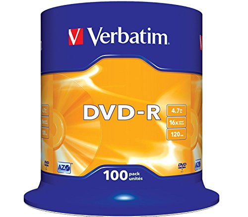 2x 50 DVD VERBATIM -R 16X 4.7GB ENVIO URGENTE o TARRINA 100 DVD-R ORIGINALES