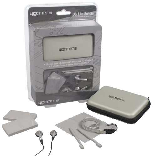 4Gamers Plata Paquete de Accesorios para DS Lite / DSi (Nintendo DS)