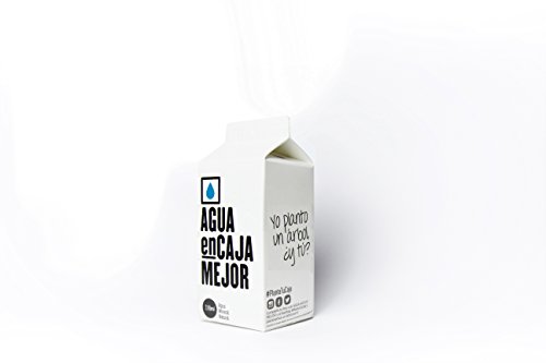 Agua enCaja Mejor Caja de 24 unidades de 330ml - Agua Mineral Natural de calidad Premium. Envase de cartón 94% origen Vegetal. 100% Reciclable