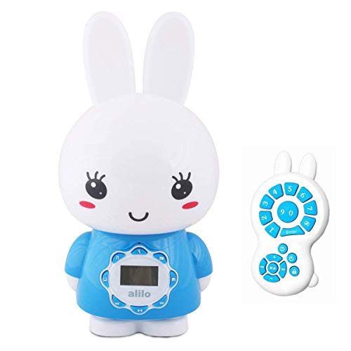 Alilo Big Bunny Media Player Edutainment for Your Child (Selected Songs and Stories Included) Mp3 Player + Remote Control + LCD (Azul)