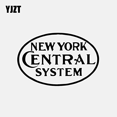 A/X 14,3 CM * 9,3 CM Sistema Central DE Nueva York Tren de ferrocarril Etiqueta engomada del Coche de Vinilo Negro/Plata C3-1756 Negro