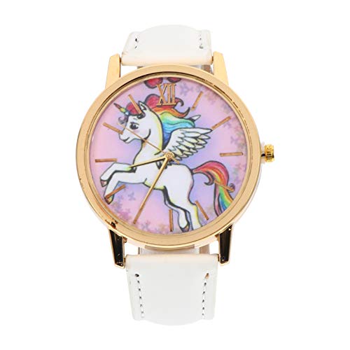 Baluue Reloj de Pulsera para Niños Reloj de Cuarzo de Unicornio de Dibujos Animados Reloj Analógico Pegaso Reloj Deportivo para Niñas Reloj de Maestro para Niños Regalo de Año Nuevo para