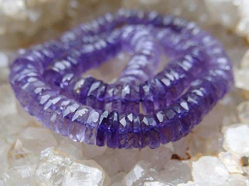 Beads Gemstone Amethyst | Shaded Ombre Tire Tyre Heishi Cut Beads | 6x1.5mm | Sold by The 2 Inch Code-HIGH-32271