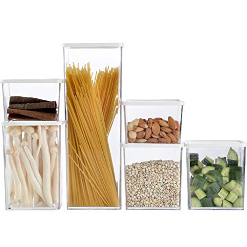 caja Caja De Almacenamiento De La Cocina Contenedor De Almacenamiento De Alimentos ConservacióN Transparente - Una Variedad De Especificaciones - 6 Juegos De Refrigerador Refrigerado De PláStico Sel