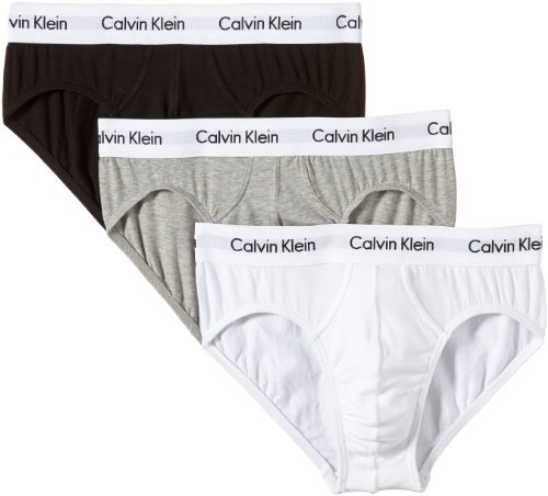 Calvin Klein 3P Hip Brief, Calzoncillos para Hombre (3 unidades), Multicolor (Blanco/Gris/Negro 998), X-Large