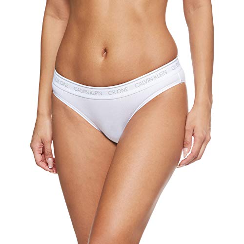 Calvin Klein Braguita de Bikini, Blanco (White 100), (Talla del Fabricante: Small) para Mujer