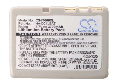 Cameron Sino Batería de ion de litio de 3700 mAh para Casio IT-600, IT-300, HA-020LBAT, HA-D20BAT, HA-D21LBAT, sustituye Casio HA-D21LBAT