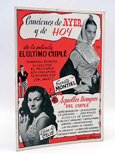 CANCIONERO. Sara Montiel / Lilian De Celis. El Último Cuplé. Bistagne, Circa 1950. Oferta
