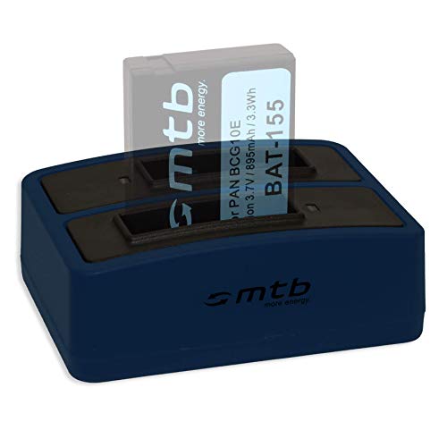Cargador Doble (USB) para DMW-BCG10(E) / Panasonic Lumix DMC-TZ10, TZ18, TZ20, TZ25, TZ27, TZ30, TZ31, TZ65 / ZS6, ZS7, ZS8, ZS9, ZS10, ZS15, ZS20…. - Ver Lista! (Contiene Cable Micro USB