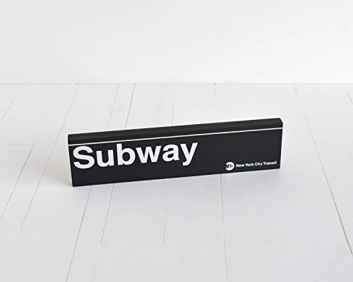 Ced454sy Signo de la estación de metro de Nueva York - Señal de madera