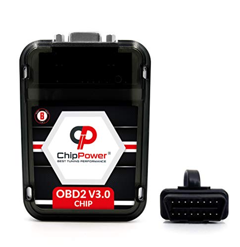 Chip de Potencia ChipPower OBD2 v3 con Plug&Drive para Golf Mk5 V 1.4 TSI 103 kW 140 CV 2003-2009 Tuning Box Gasolina ChipBox Más Potencia del Coche