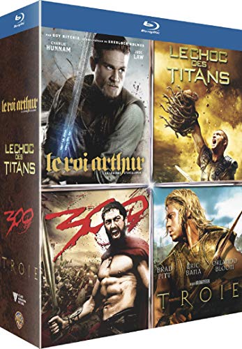 Coffret Guerriers de légende : Le Roi Arthur + Troie + 300 + Le Choc des Titans [Italia] [Blu-ray]