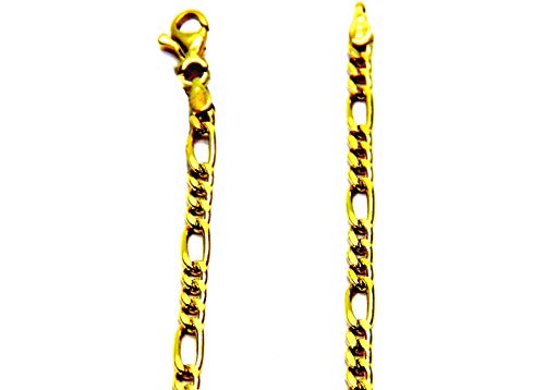 Collar oro amarillo 18 kt cadena para hombre – Modelo color 3 + 1 Diamante cm 50