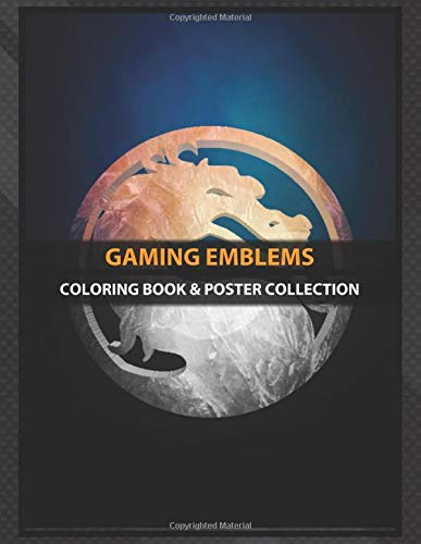 Coloring Book & Poster Collection: Gaming Emblems Mortal Kombat With 3d Effect And Beautiful Tone Movies