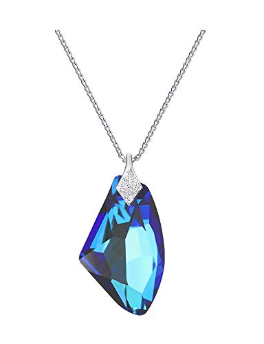Crystals & Stones, color azul, Galactic x 27 mm Swarovski Elements – Collar bonito para mujer – collar de joyas, regalo con cristales de Swarovski