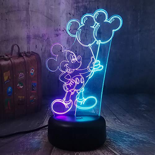 Decoración de luz de Halloween lindo globo de sujeción Luz de noche LED Lámpara de mesa 3D Luz de juguete Regalo de Halloween Luz de noche colorida
