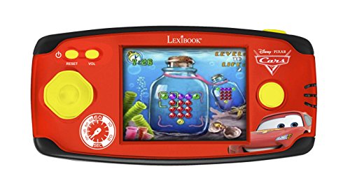 Disney Cars JL2360DC-2 Cars Consola Cyber Arcade, 150 Juegos (Lexibook, Color Rojo (Mattel