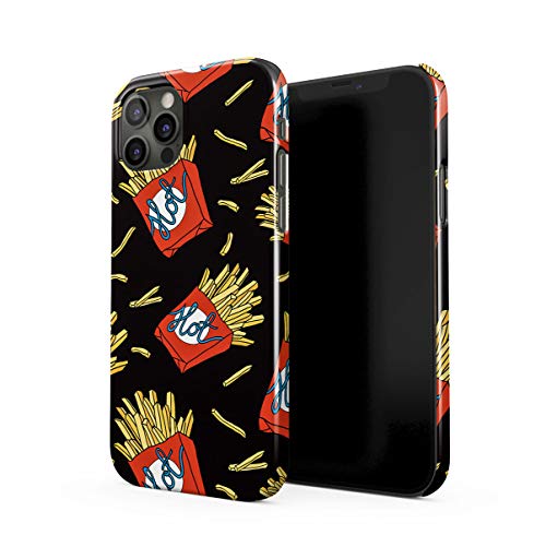 DODOX Hot French Fries Fast Food Pattern Case Compatible with iPhone 12 Pro MAX Snap-On Hard Plastic Protective Shell Cover Carcasa