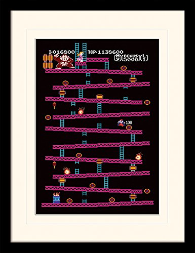Donkey Kong 30 x 40 cm NES montado y impresión enmarcada