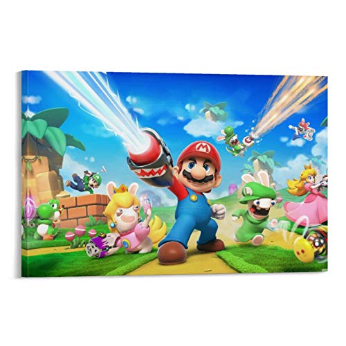 DRAGON VINES Super Mario Rabbids Kingdom Battle - Lienzo decorativo para sala de estar, 60 x 90 cm