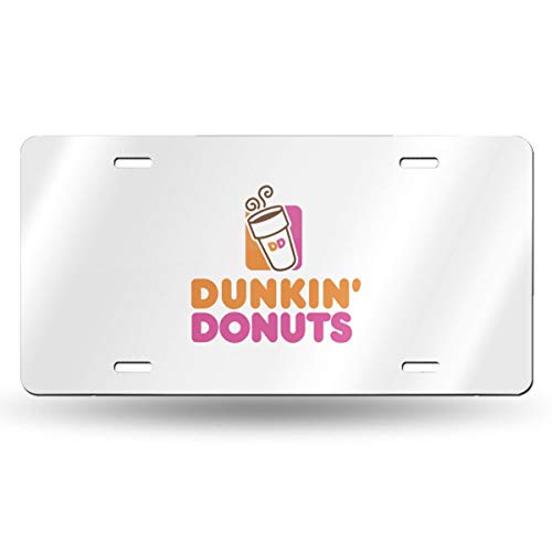 Dunkin Donuts - Placa de matrícula de metal con sello para matrícula
