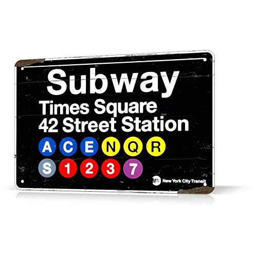 EpochSign - Cartel de metal para calle de Nueva York Metro Times (20,3 x 30,5 cm)