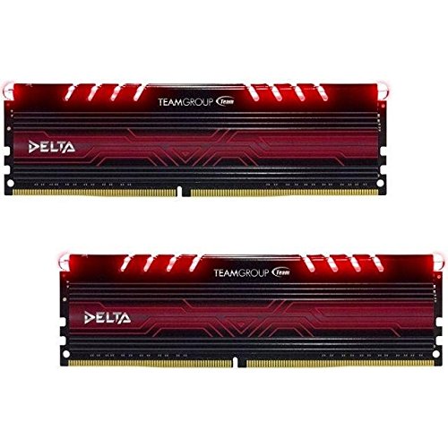 Equipo Grupo Delta Serie Rojo LED DDR4 – 2400 CL15 Kit de Memoria Interna